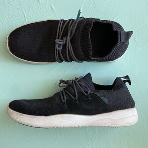 Vessi Cityscape Classic Black Waterproof Sneakers Women's 8 Casual Knit Shoes